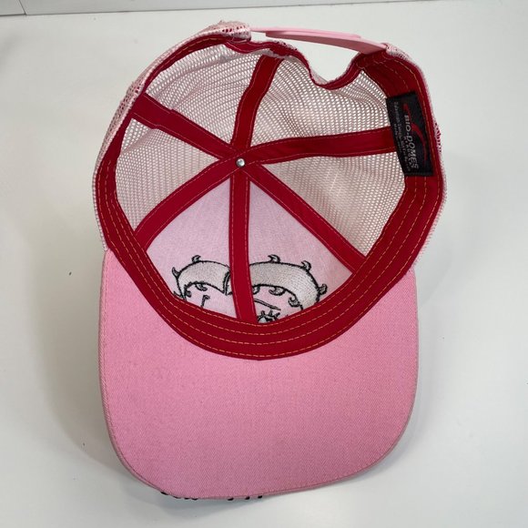 Bio-Domes Rare Betty Boop Pink Embroidered Salesman Sample Snapback Hat - Picture 7 of 10